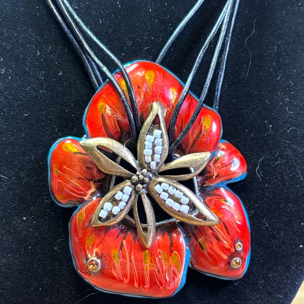 Vintage Chicos floral necklace